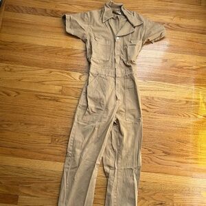 Big Bud Press Short Sleeve Jumpsuit in Tan XS